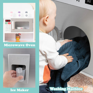 3-in-1 pretend kitchen playset with modular units