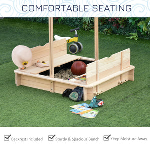  sandbox with canopy weather-resistant build