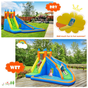 inflatable bounce house water slide