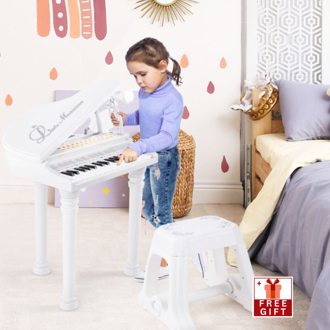 31 Keys Kids Piano Keyboard with Stool and Piano Lid