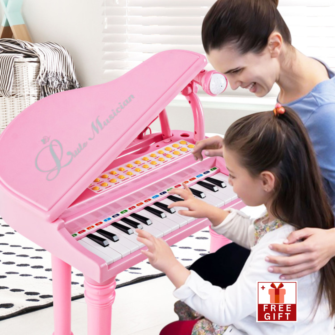 31 Keys Kids Piano Keyboard with Stool and Piano Lid