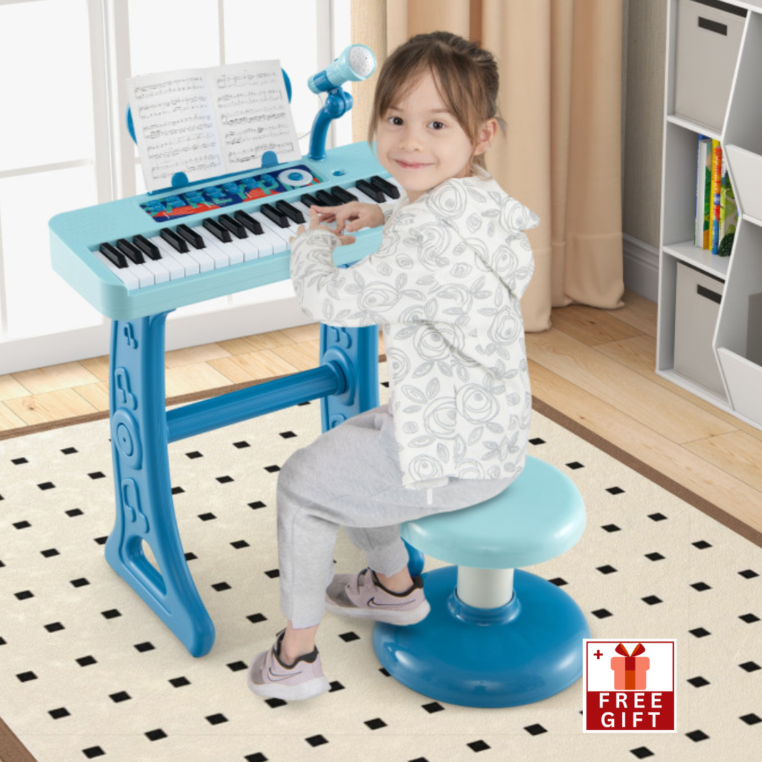 Kids Piano Keyboard 37-Key Kids Toy Keyboard Piano with Microphone for 3+ Kids