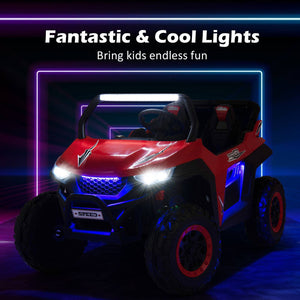 12V 2-Seater Kids Ride-On UTV with Slow Start, Music Player, and LED Lights for Safety