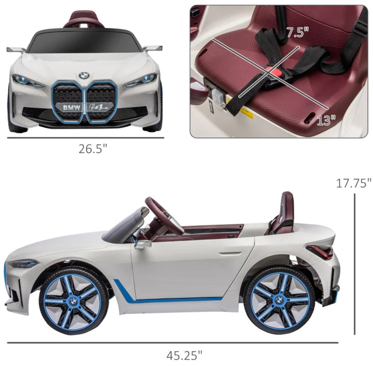 12V Electric Car for Kids Licensed BMW i4 Ride-On Toy