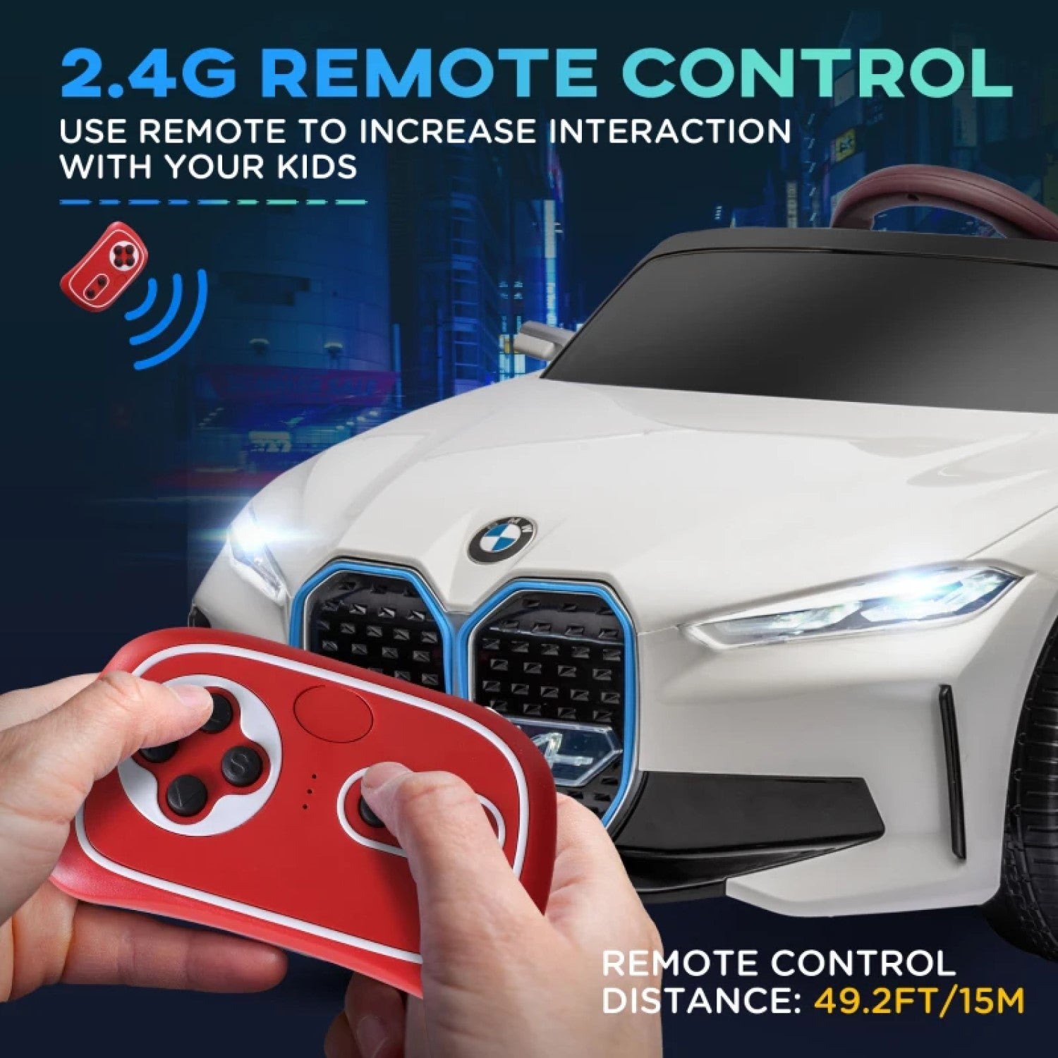 12V Electric Car for Kids Licensed BMW i4 Ride-On Toy