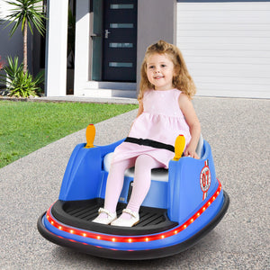 12V Electric Kids Bumper Car with Flashing Lights Fun Ride-On for Toddlers