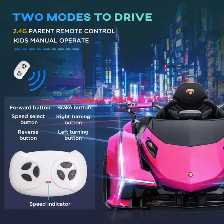 12V Electric Ride-on Car, Licensed Lamborghini V12 Vision Gran Turismo