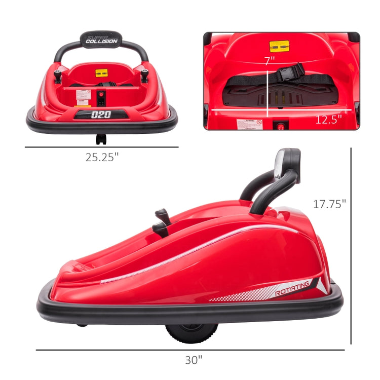 ride on bumper cars for kids 1-6 12 v, Red