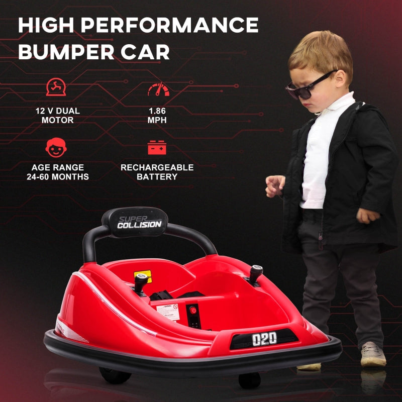 ride on bumper cars for kids 1-6 12 v, Red