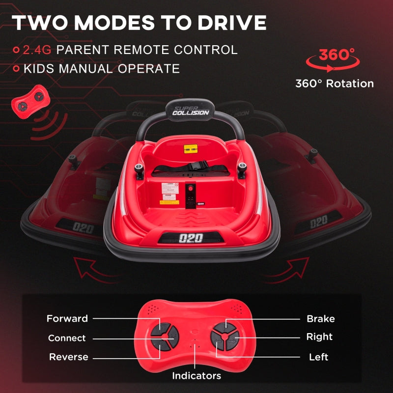 ride on bumper cars for kids 1-6 12 v, Red