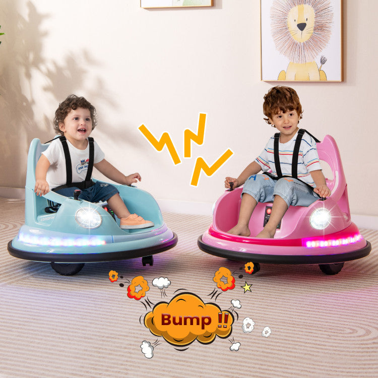 12V Kids Ride-On Bumper Car with Remote Control and Dual Joysticks