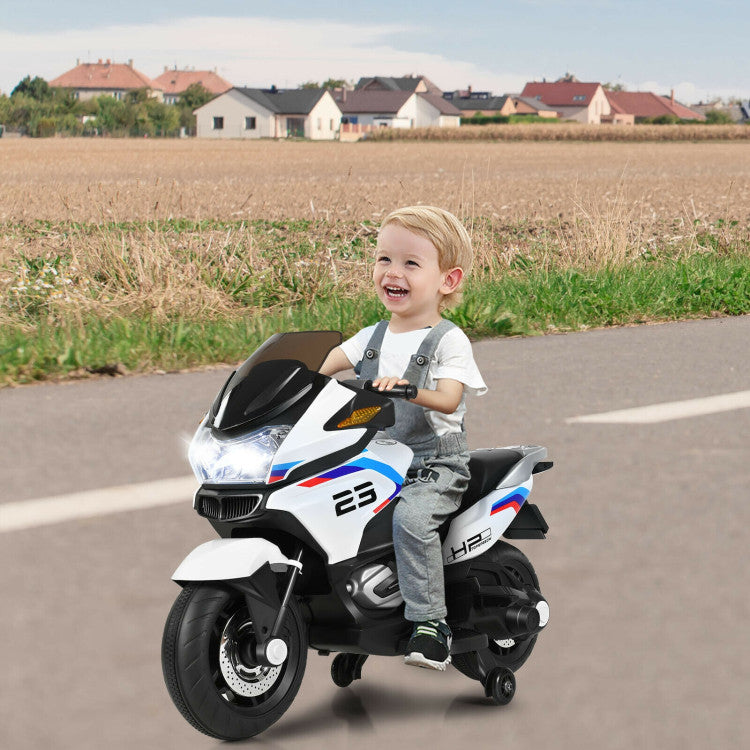 12V Kids Ride-On Motorcycle Electric Motorbike, Battery-Powered Toy Bike