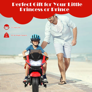 12V Kids Ride-On Motorcycle Electric Motorbike, Battery-Powered Toy Bike