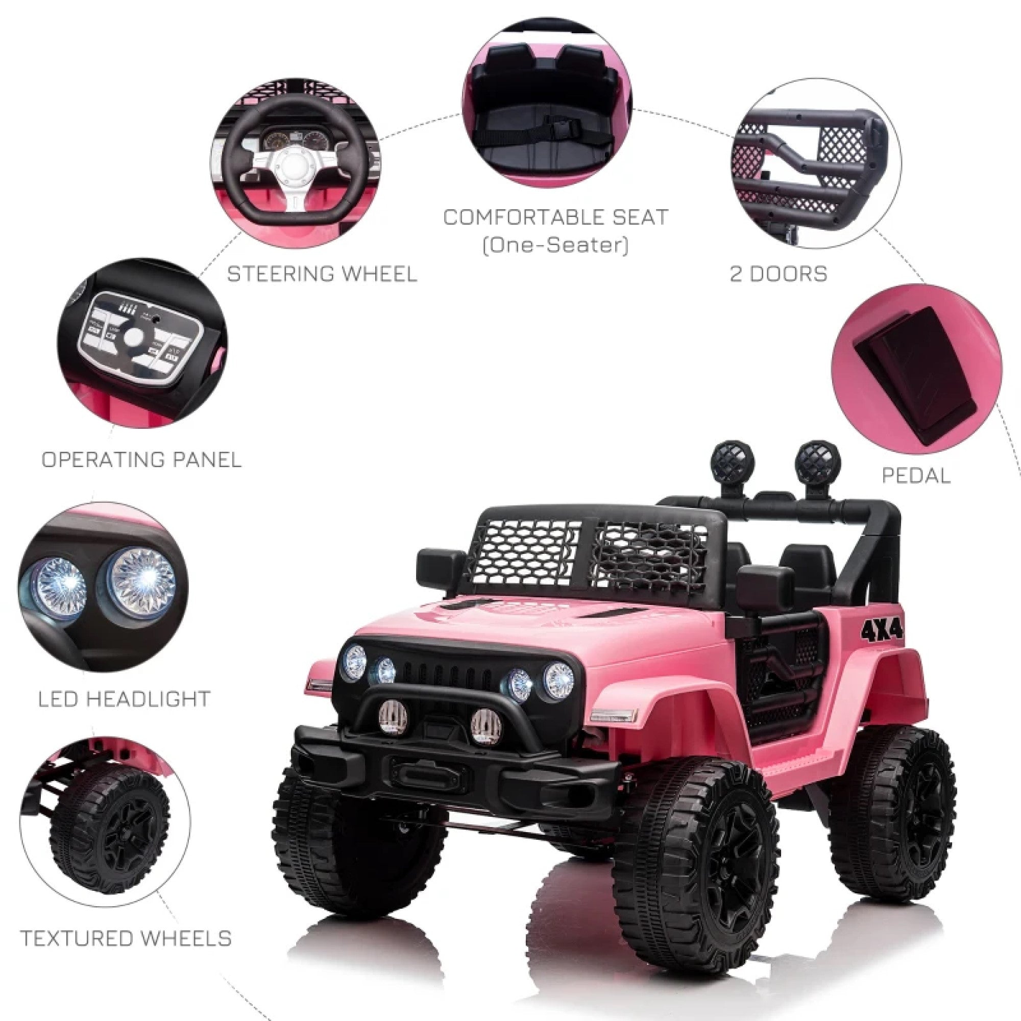 Pink power wheels jeep