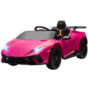 12V Lamborghini Huracan Electric Car for Kids with Remote Control, Spring Suspension