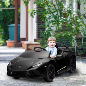 12V Lamborghini Huracan Electric Car for Kids with Remote Control, Spring Suspension