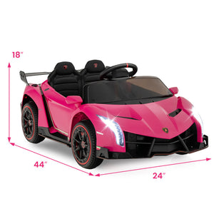 12V Licensed Lamborghini 4WD Kids Ride-On Sports Car with 2.4G Remote Control