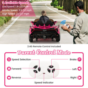 12V Licensed Lamborghini 4WD Kids Ride-On Sports Car with 2.4G Remote Control