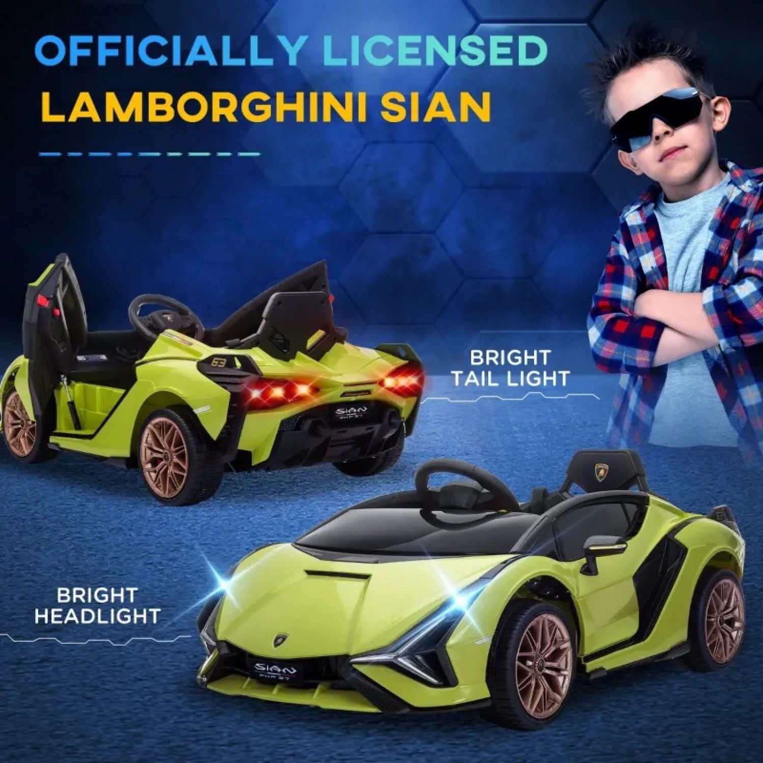 Lamborghini SIAN 12V Kids Rechargeable Ride On Car Toy