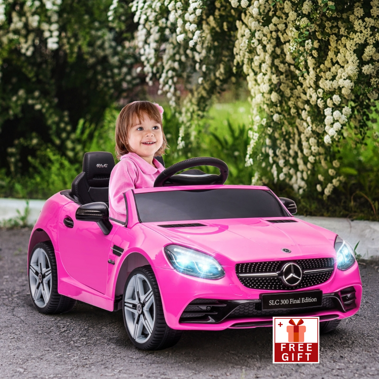 Mercedes toy electric car, pink