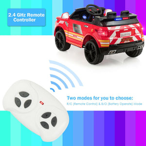 12V Police Car Ride-On for Kids with Remote Control - Electric Toy Vehicle