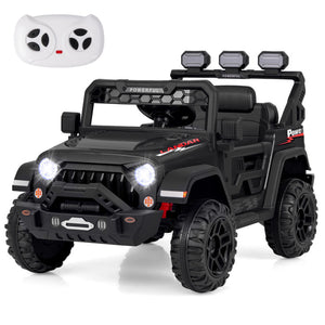 12V Electric Kids Ride-On Truck with Remote Control, Music, and LED Lights