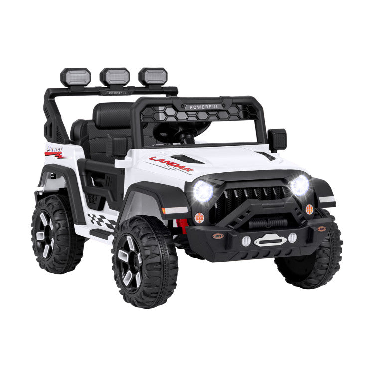 12V Electric Kids Ride-On Truck with Remote Control, Music, and LED Lights