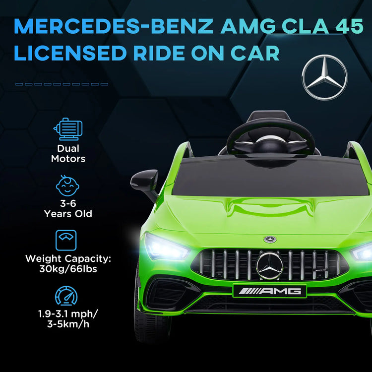 12V battery-powered Mercedes AMG ride-on car for children.