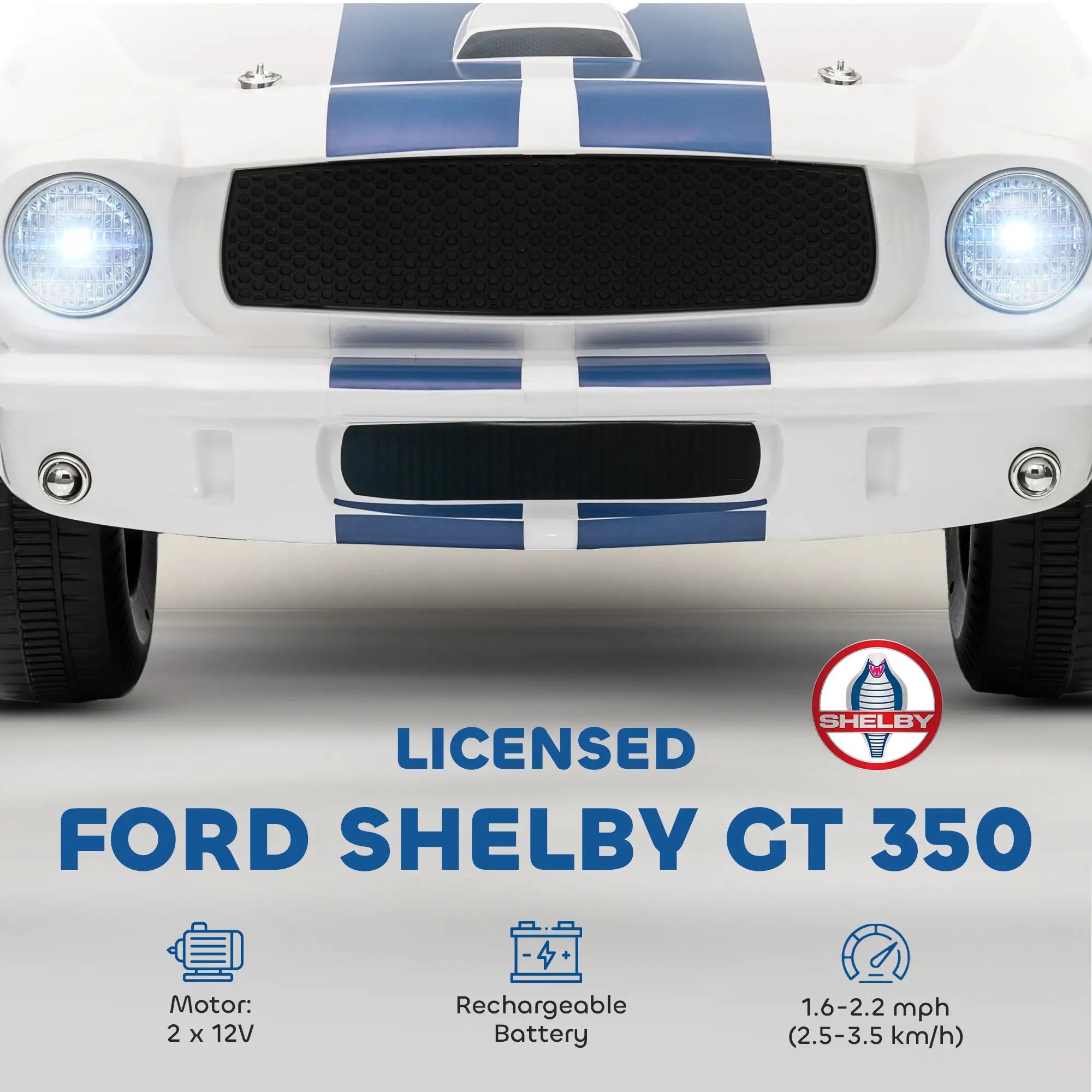 12V electric ride-on toy car with realistic features