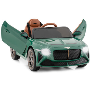 Green toy car with brown interior on a white background