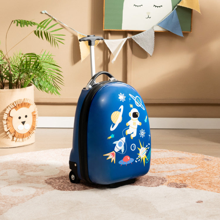 16" Kids Carry-On Hard Shell Luggage with Wheels – Lightweight & Durable Travel Suitcase