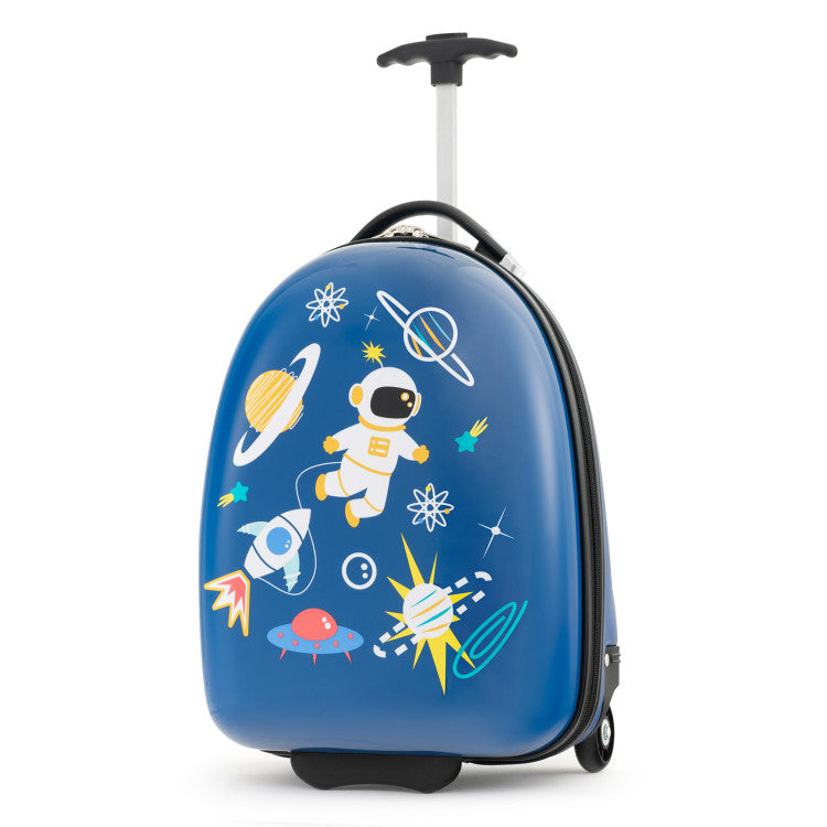 16" Kids Carry-On Hard Shell Luggage with Wheels – Lightweight & Durable Travel Suitcase