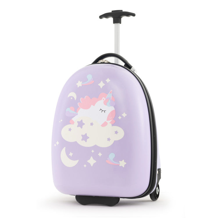 16" Kids Carry-On Hard Shell Luggage with Wheels – Lightweight & Durable Travel Suitcase