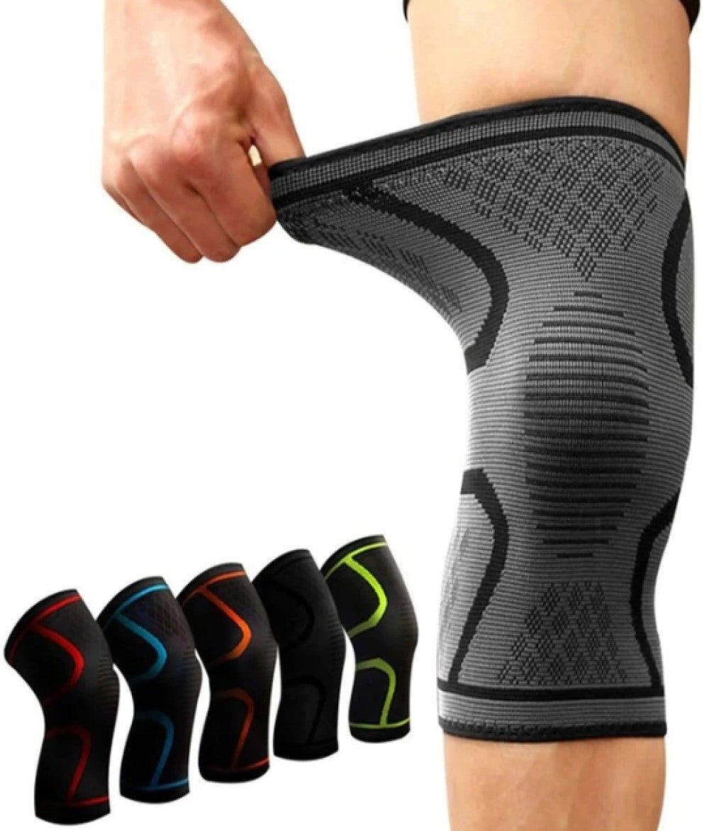 1pc Geometric Pattern Anti-slip Breathable Sports Knee Pad For Running