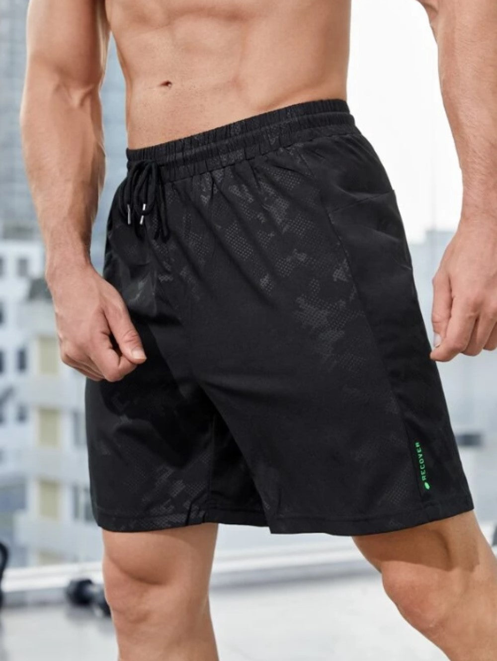 Men Letter Graphic Sports Shorts