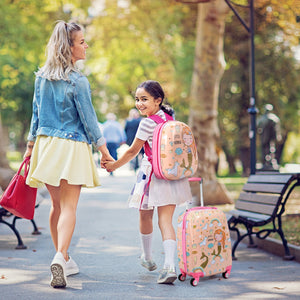 2-Piece Kids' Luggage Set - 12" Backpack & 18" Rolling Suitcase for Travel