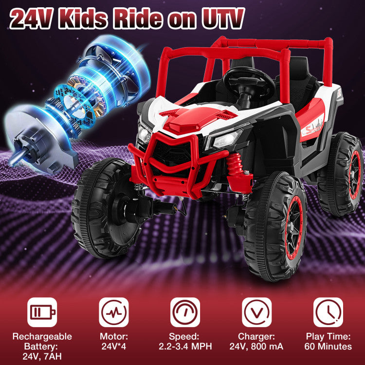 2-Seater Kids UTV Ride-On with 2.4G Remote Control – Perfect for Children Ages 3+