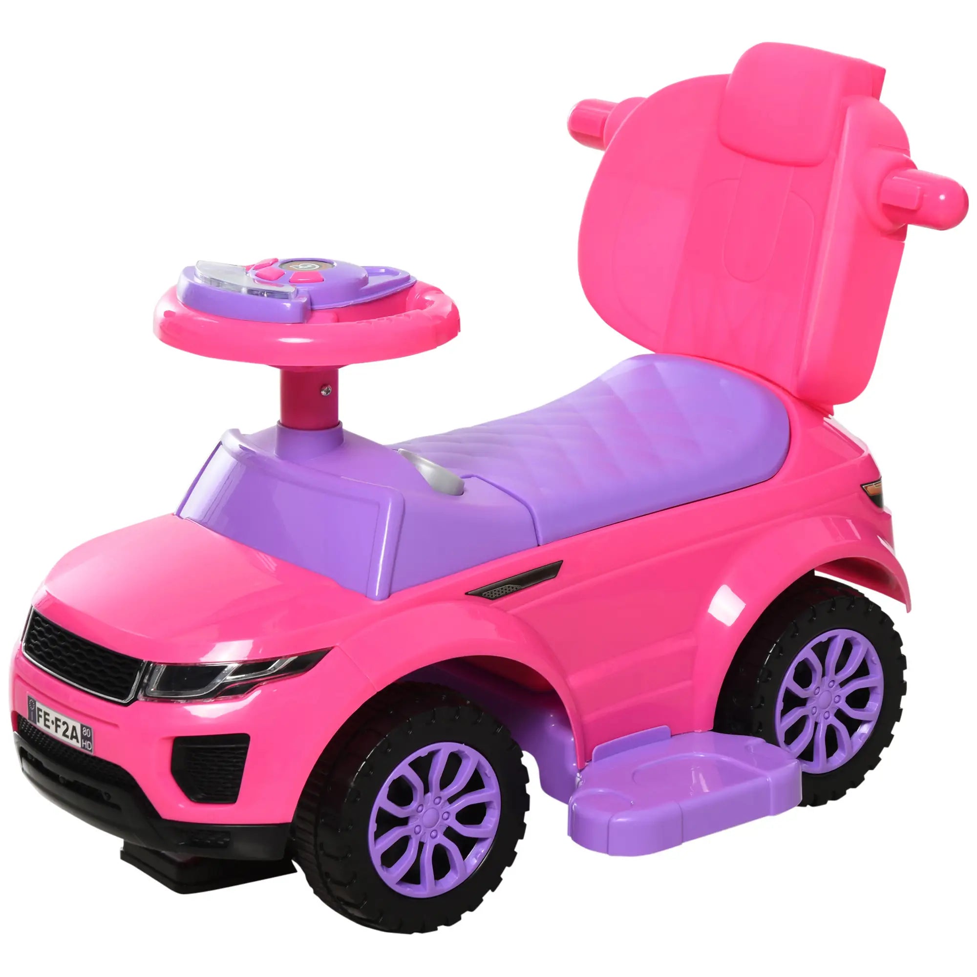  Versatile push car functioning as ride-on and stroller