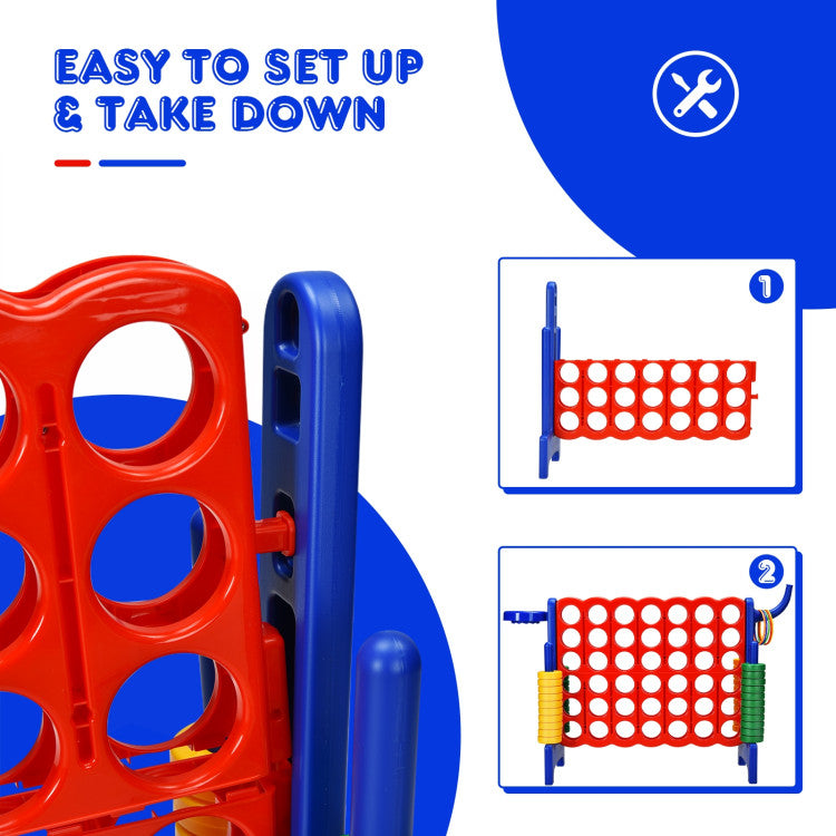 2.5-Foot 4-to-Score Giant Game Set – Oversized Outdoor Lawn Game for Family Fun