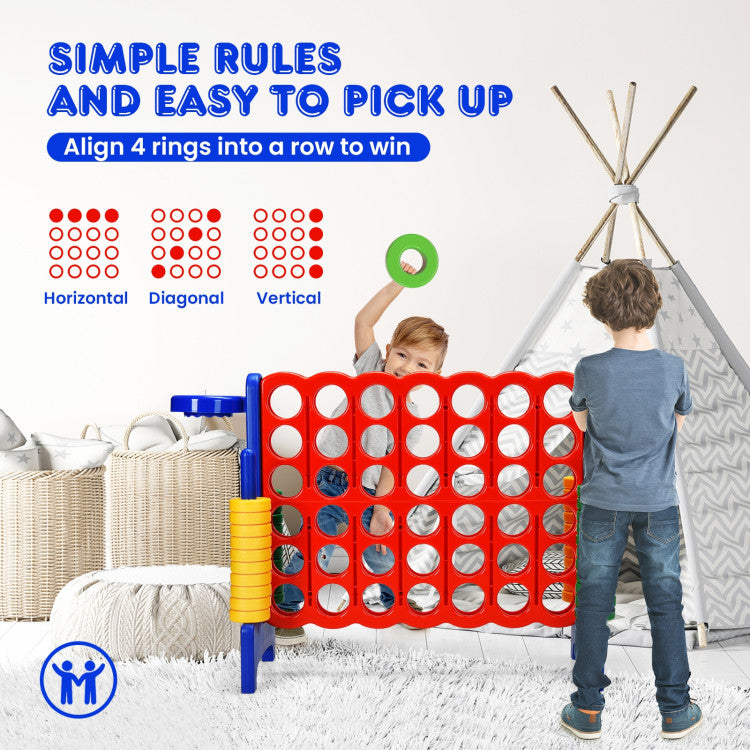 2.5-Foot 4-to-Score Giant Game Set – Oversized Outdoor Lawn Game for Family Fun