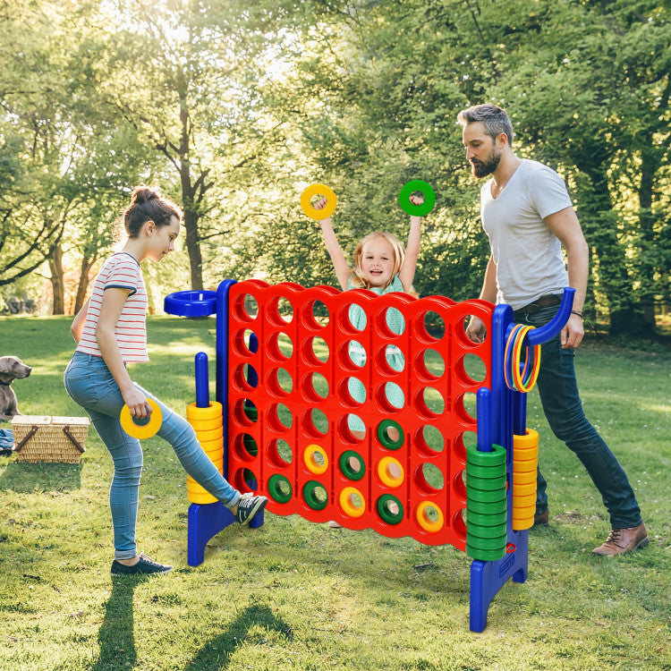 2.5-Foot 4-to-Score Giant Game Set – Oversized Outdoor Lawn Game for Family Fun