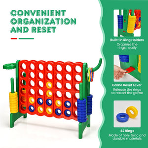 2.5-Foot 4-to-Score Giant Game Set – Oversized Outdoor Lawn Game for Family Fun