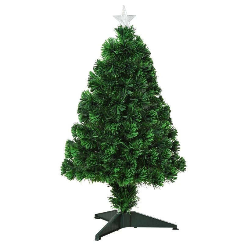 2.5ft Pre-Lit Douglas Fir Tabletop Christmas Tree with Realistic Branches & LED Lights