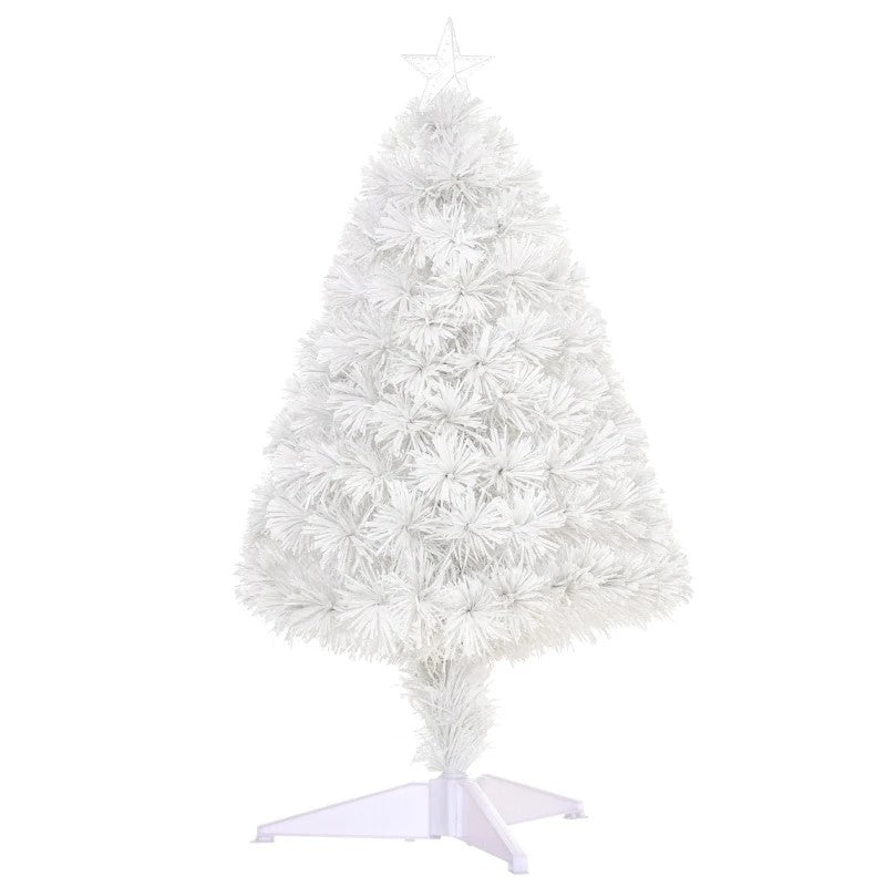 2.5ft Pre-Lit Douglas Fir Tabletop Christmas Tree with Realistic Branches & LED Lights