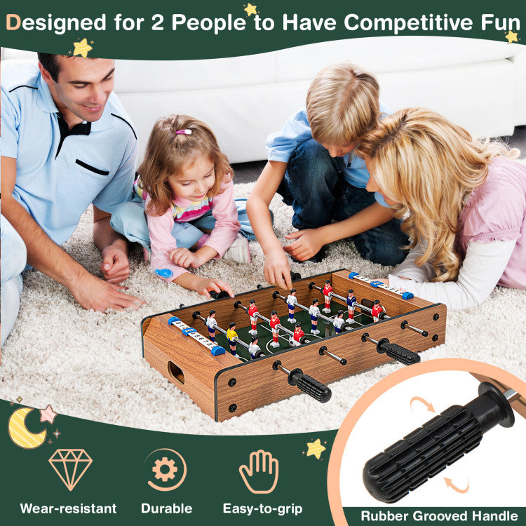 20-Inch Mini Football Table - Compact Tabletop Soccer Game for Fun & Entertainment