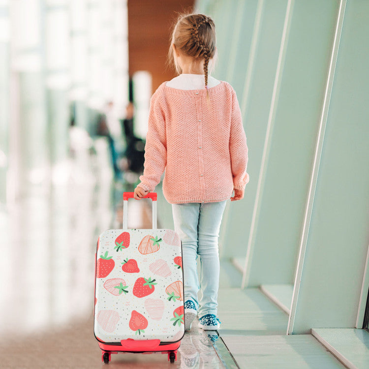 20" Kids Rolling Luggage – Foldable Hardshell Carry-On Suitcase with Wheels