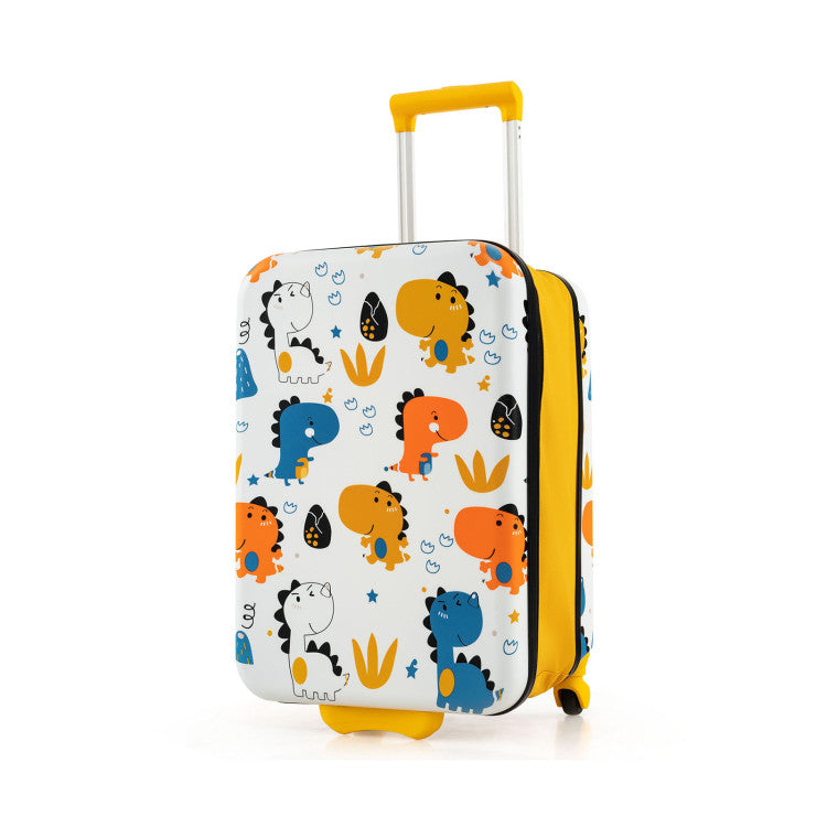 20" Kids Rolling Luggage – Foldable Hardshell Carry-On Suitcase with Wheels