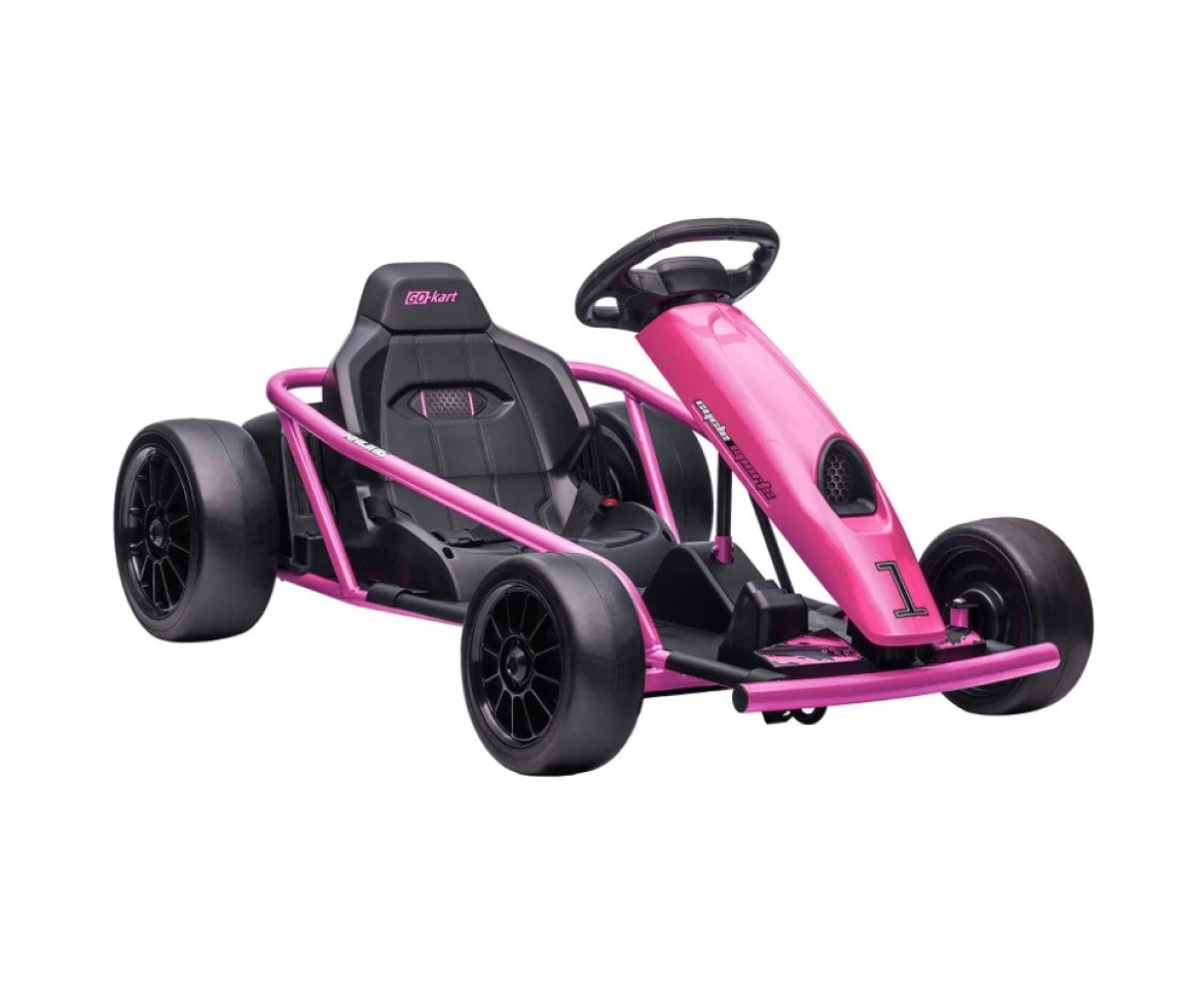 24V Electric Drift Go Kart for Kids – 2-Speed Racing Ride-On for Boys and Girls Ages 8-12