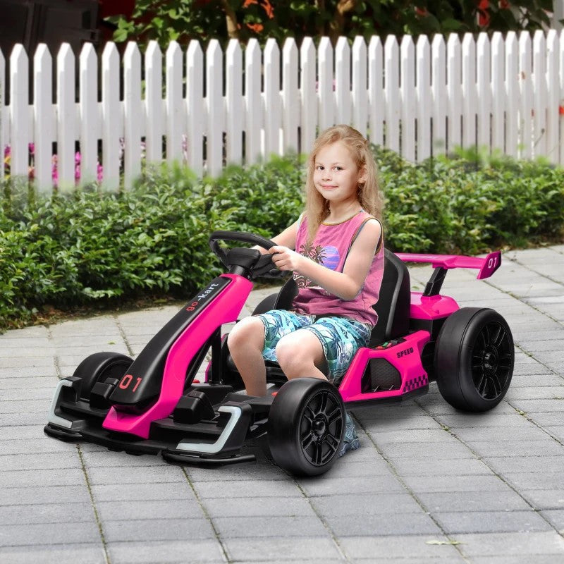 24V Electric Go Kart – 7.5 MPH, Adjustable Seat, Slow Start Feature