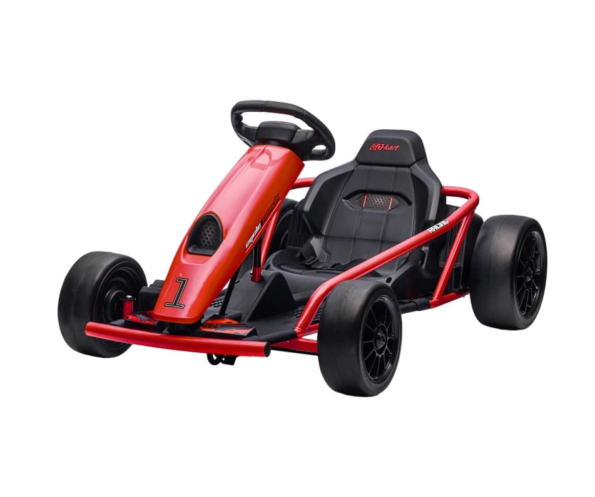 24V Electric Drift Go Kart for Kids – 2-Speed Racing Ride-On for Boys and Girls Ages 8-12